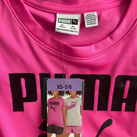 PUMA 4 Piece Short Set Shirt + Shorts Matching Active Set NWT Back to School - Picture 10 of 11